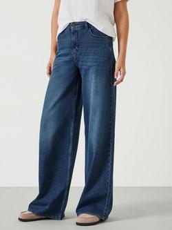 HUSH Nessa Wide Leg Jeans, Dark Blue Wash