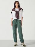 HUSH Alyna Pocket Joggers, Chocolate Brown, Green