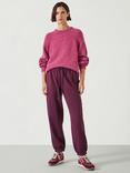 HUSH Alyna Pocket Joggers, Chocolate Brown, Wine