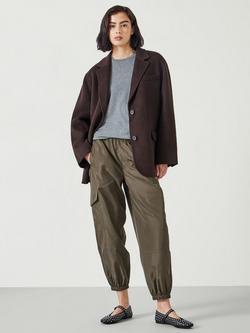 HUSH Ava Lightweight Cargo Trousers - view 2, Dark Olive