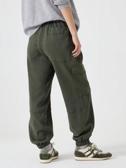 HUSH Ava Washed Cargo Trousers - view 2, Ivy Green
