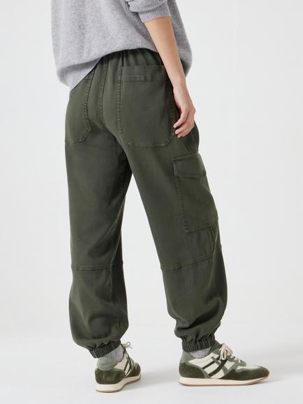 HUSH Ava Washed Cargo Trousers - view 2, Ivy Green