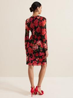 Phase Eight Roshni Floral Ruched Midi Dress, Multi - view 2, Multi