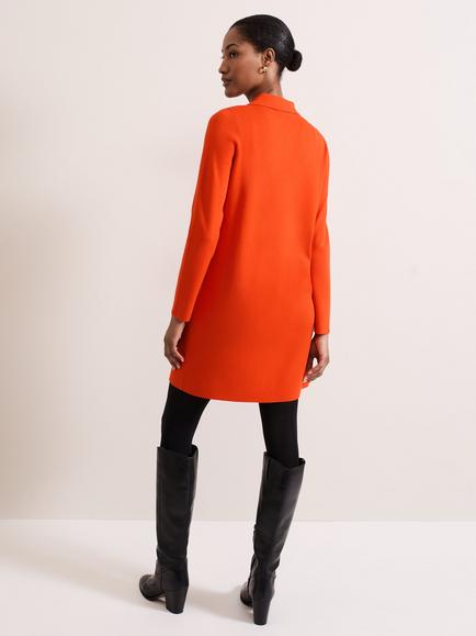 Phase Eight Azealia Mini Shirt Dress, Orange - view 2, Orange