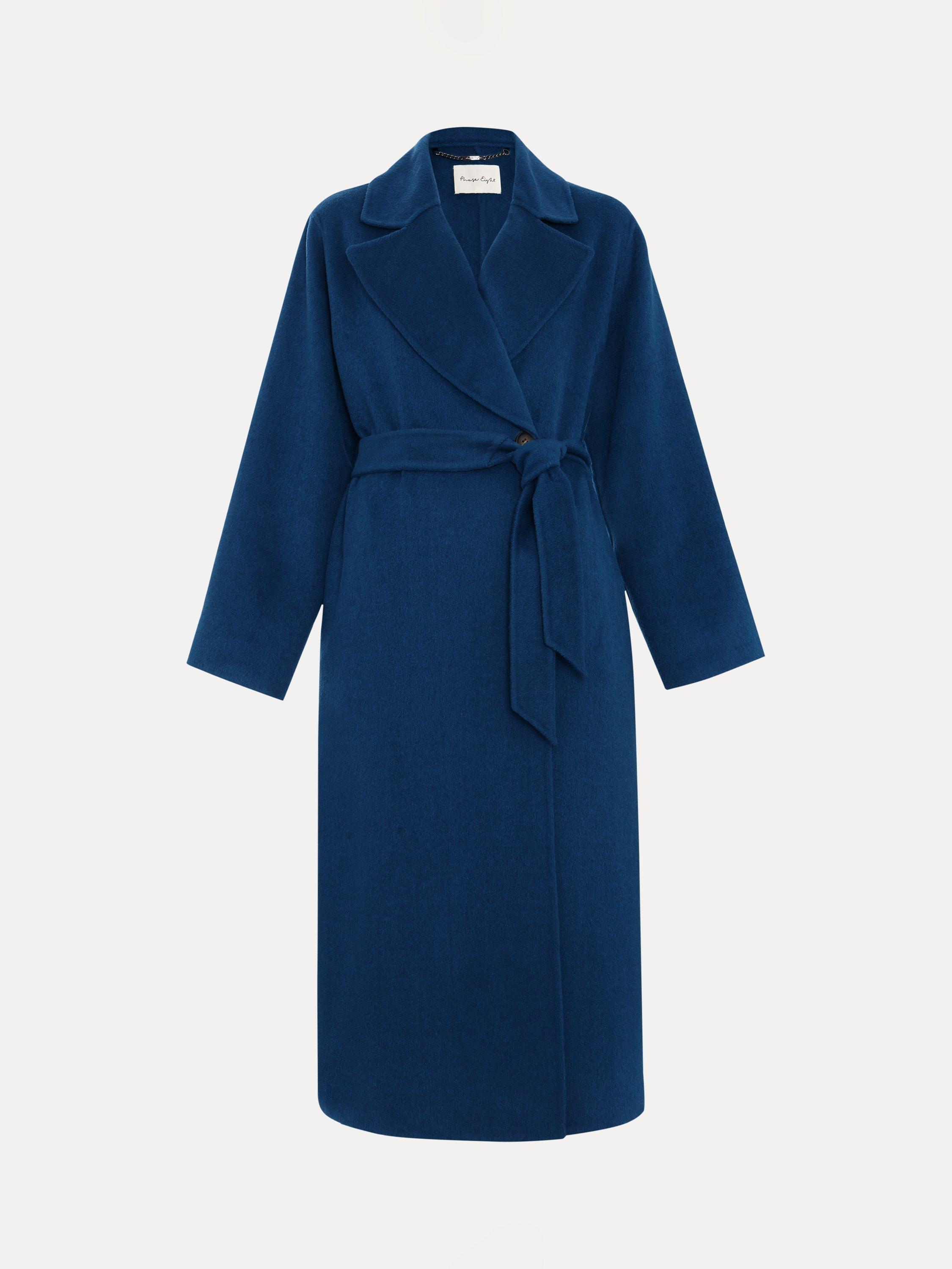 Double face wool blend wrap coat online