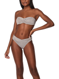 NAIA Beach Eze Bandeau Bikini Top, Pewter, Pewter Sparkle