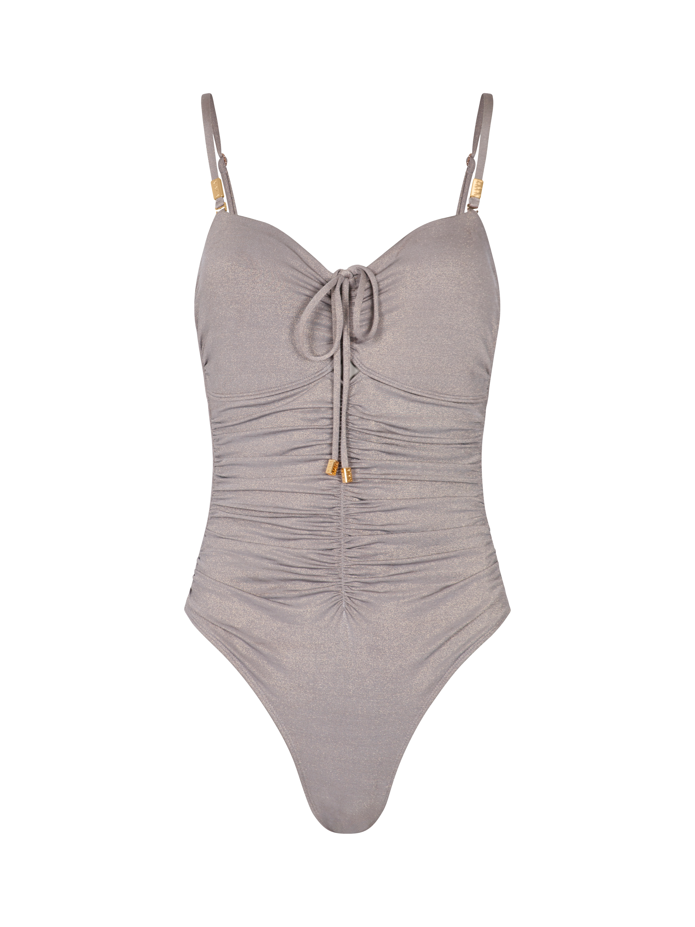 Product image 4 of 7, which shows NAIA Beach Cannes Subtle Sculpt Swimsuit, Pewter Sparkle, 8