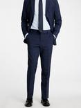 SELECTED HOMME Slim Fit Suit Trousers, Navy Check