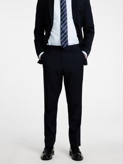 Selected Merino Slim Fit Suit Trousers, Navy, Navy Wool