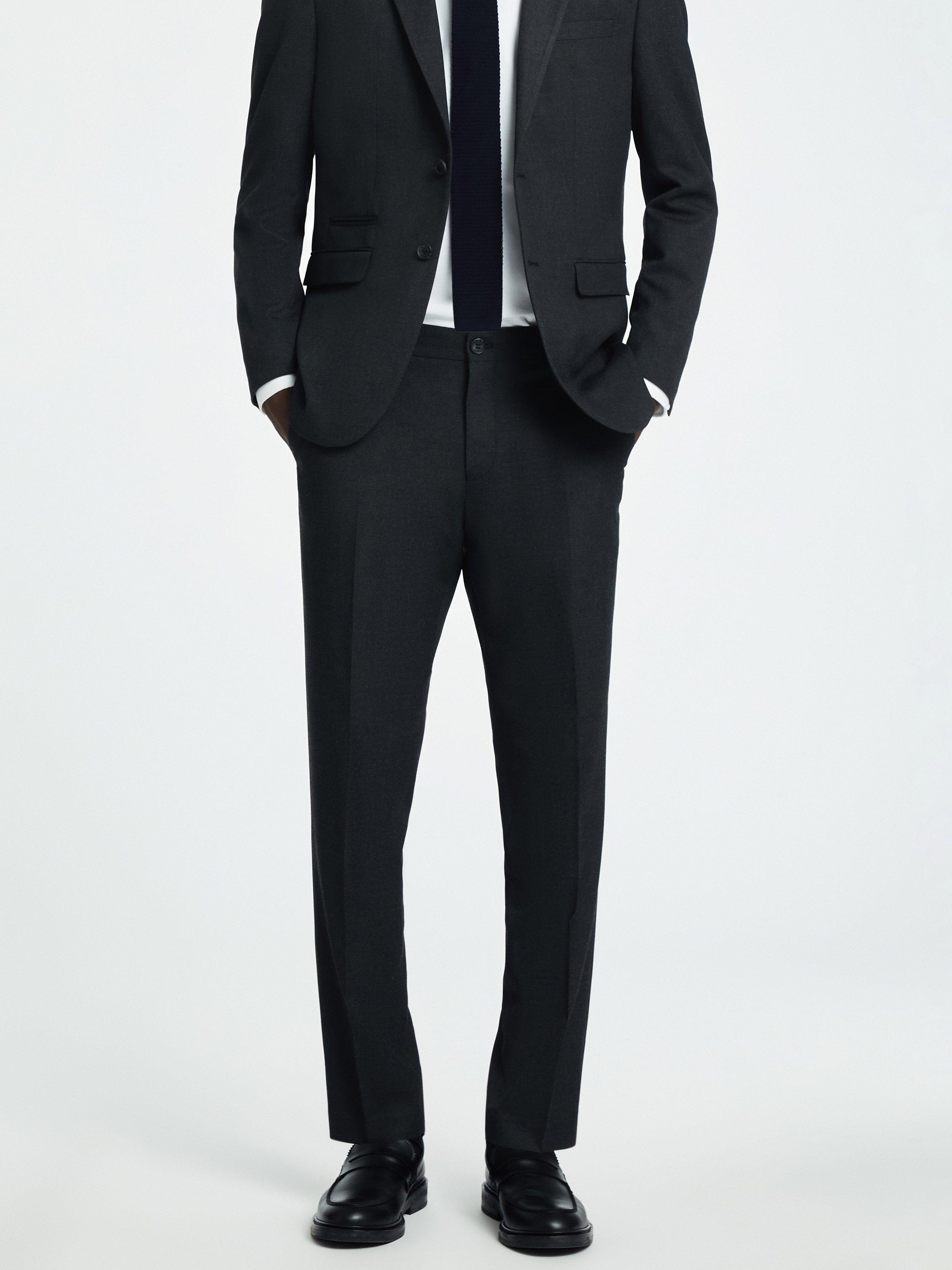 Product image 1 of 5, which shows SELECTED HOMME Slim Fit Suit Trousers, Grey Melange, 30R