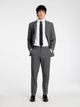 Selected Slim Fit Suit Trousers, Grey Wool