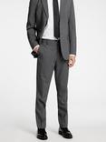 Selected Slim Fit Suit Trousers, Grey Wool