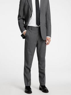 Selected Slim Fit Suit Trousers, Grey Wool, Grey Wool