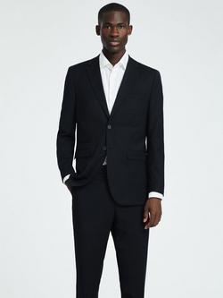 Selected Wool Blend Suit Jacket, Black, Black