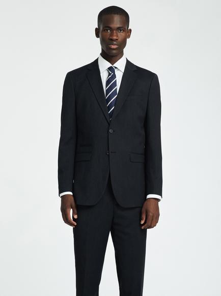 Selected Wool Blend Suit Jacket, Charcoal, Charcoal