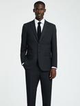 Selected Wool Blend Suit Jacket, Grey Melange