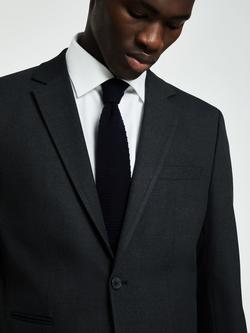 Selected Wool Blend Suit Jacket, Grey Melange - view 2, Grey Melange