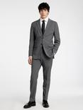 Selected Wool Blend Suit Jacket, Grey Wool