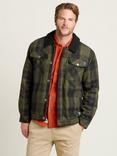 Brakeburn Borg Lined Trucker Jacket, Green