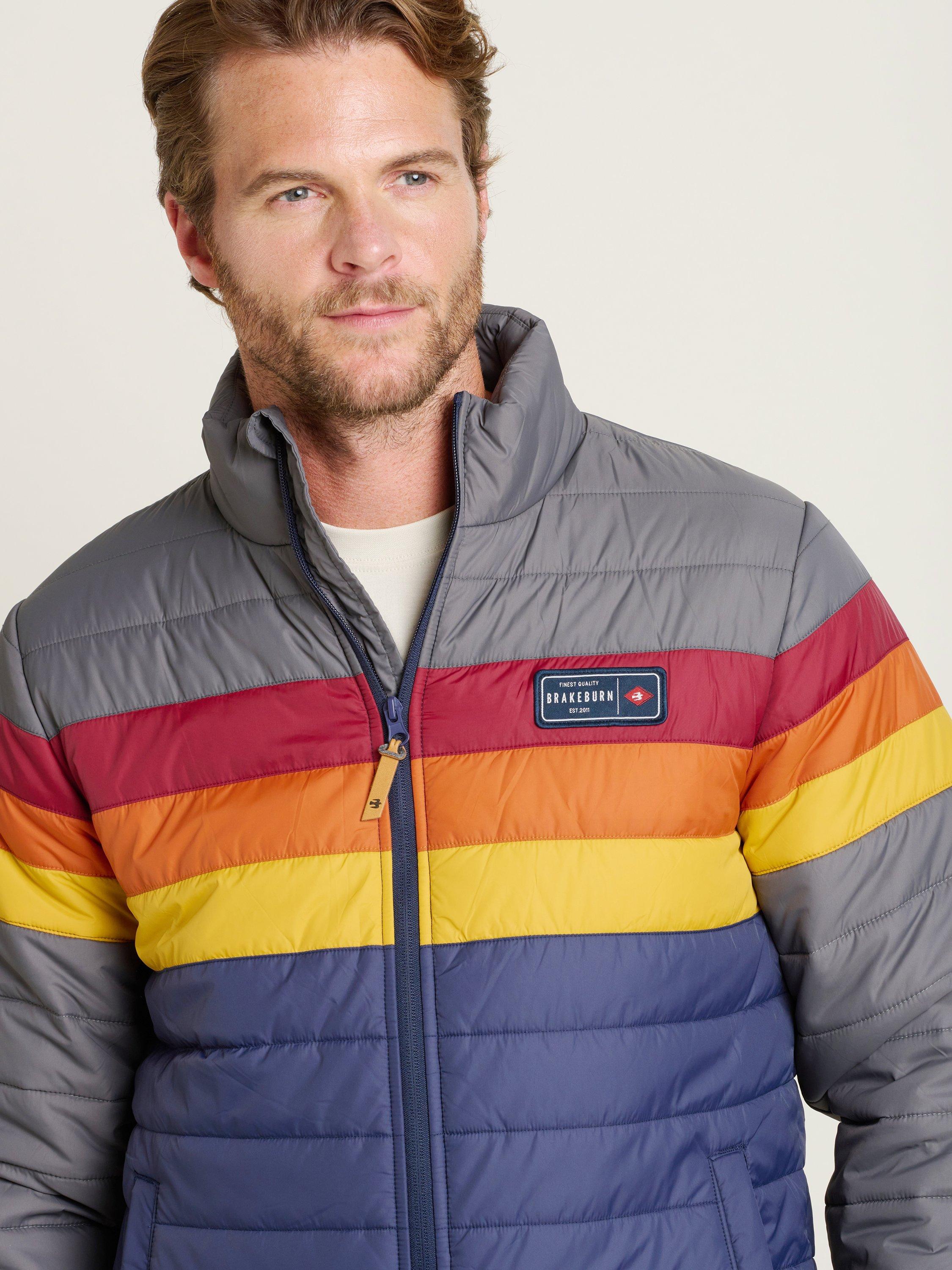 Product image 3 of 4, which shows Brakeburn Colour Block Puffer Jacket, Multi, S