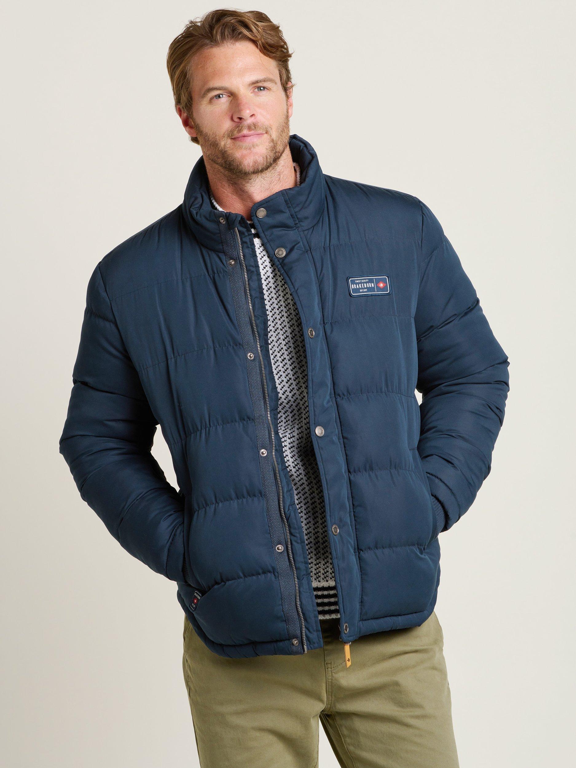 Product image 1 of 4, which shows Brakeburn Puffer Jacket, Navy, S