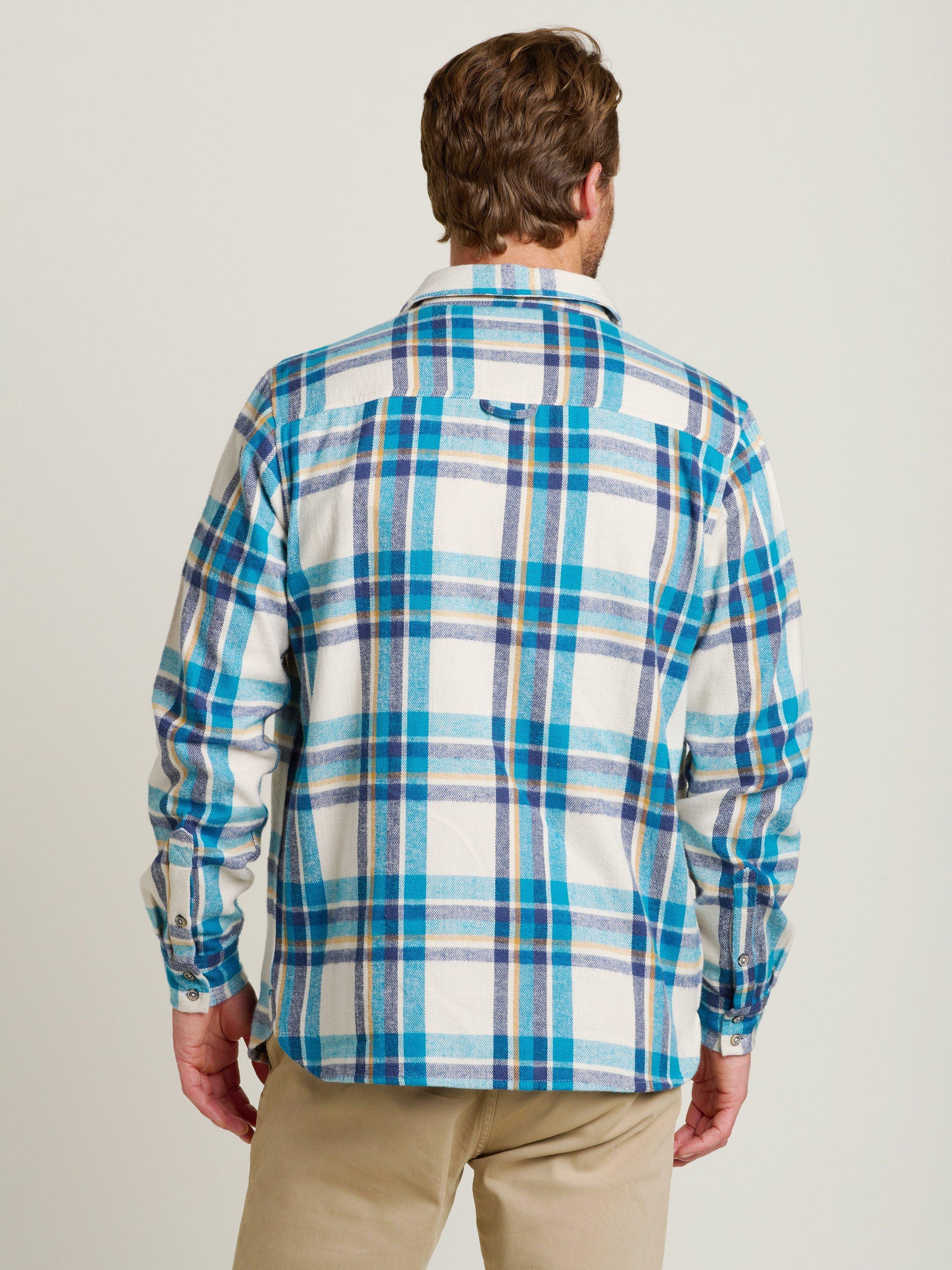 Product image 2 of 4, which shows Brakeburn Cotton Regular Fit Check Overshirt, Cream, S