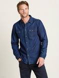 Brakeburn Cotton Regular Fit Denim Shirt, Blue
