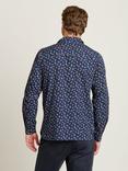 Brakeburn Cotton Regular Fit Leaf Print Shirt, Navy