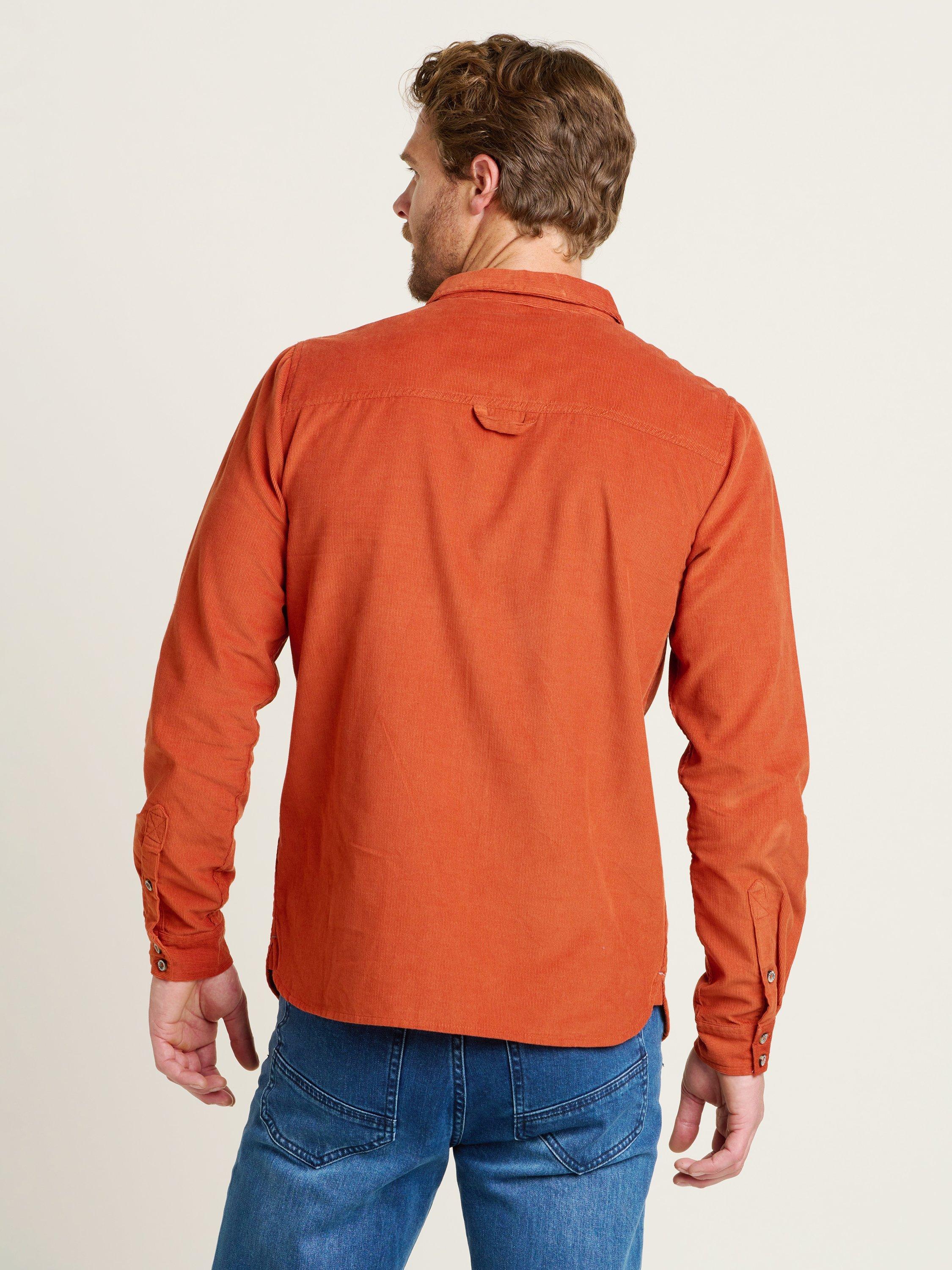 Product image 2 of 4, which shows Brakeburn Cotton Regular Fit Cord Shirt, Rust, S