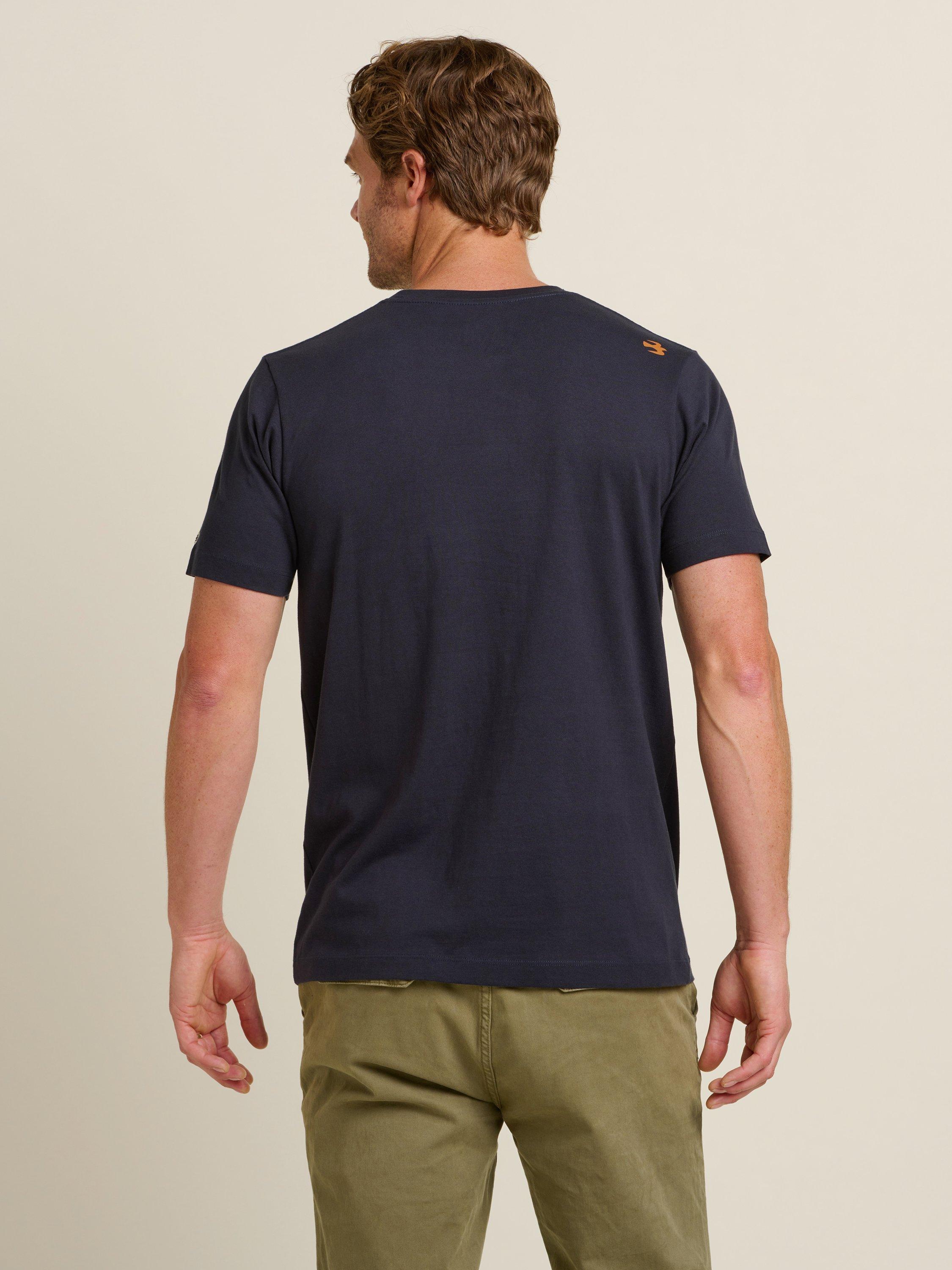 Product image 3 of 5, which shows Brakeburn Half Tone Surf T-Shirt, Navy, S