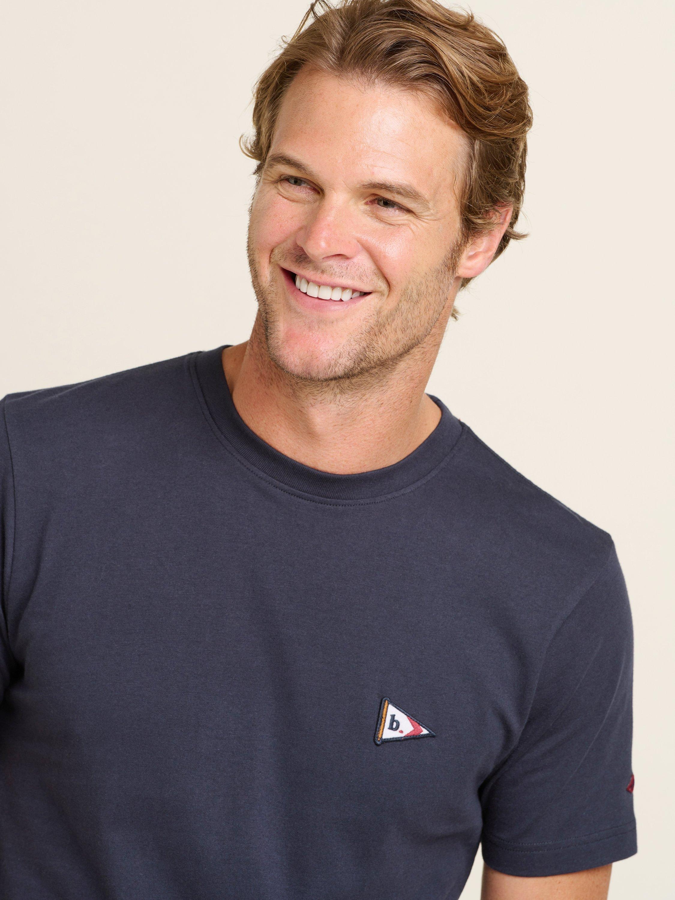Product image 4 of 5, which shows Brakeburn Flag T-Shirt, Navy, S