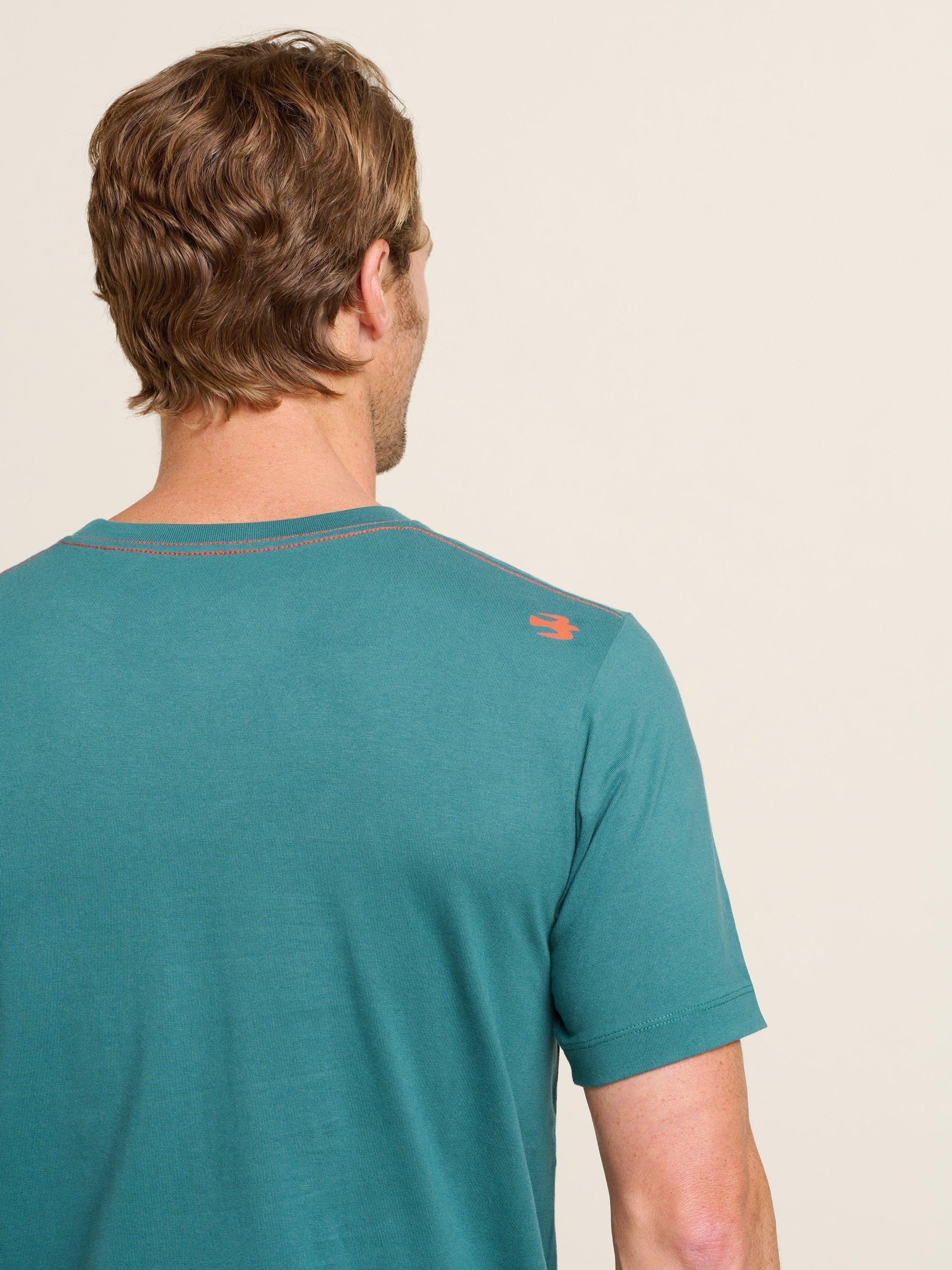 Product image 4 of 4, which shows Brakeburn Cotton Regular Fit Outdoors Graphic T-Shirt, Green, S