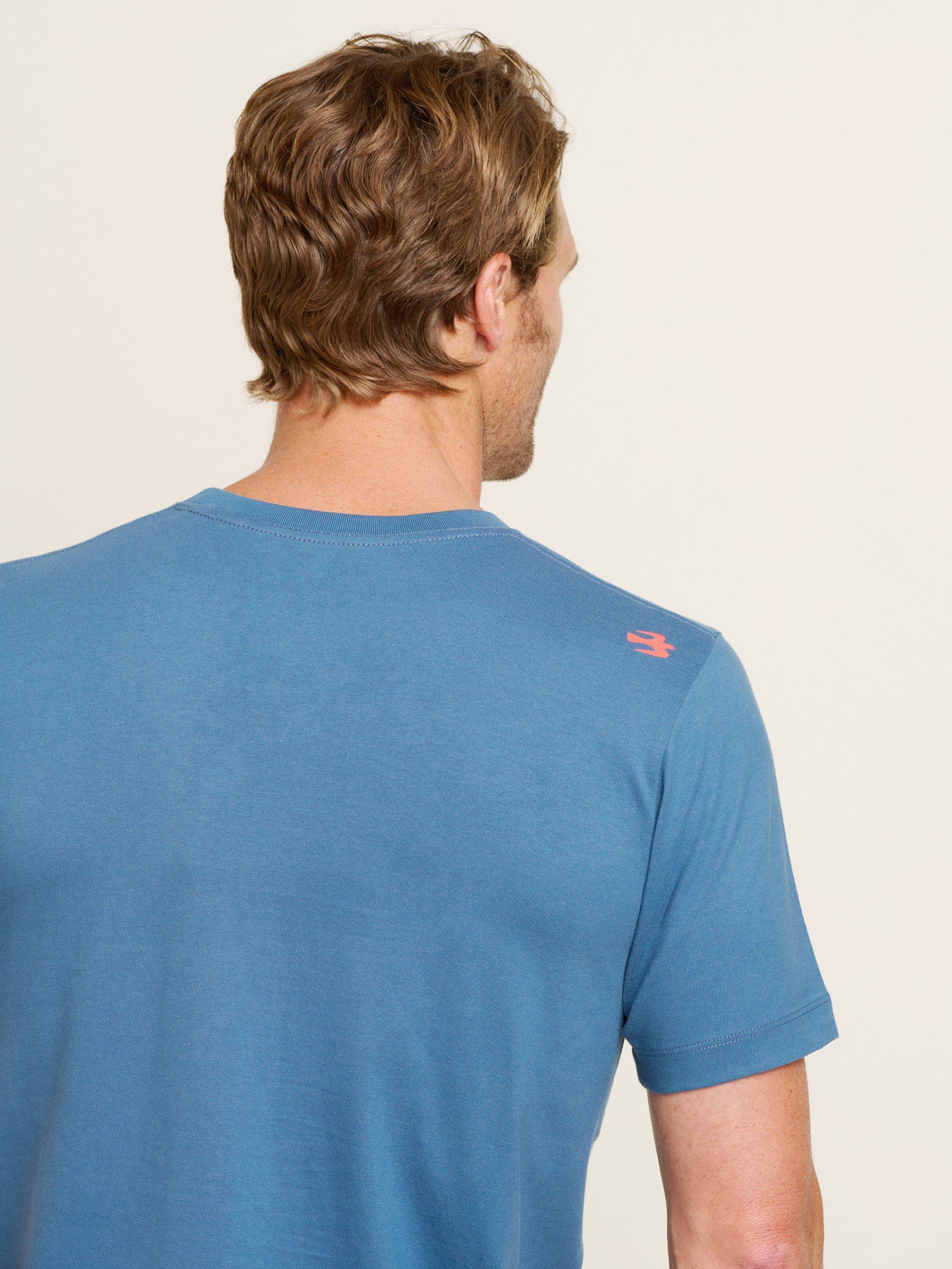 Product image 4 of 4, which shows Brakeburn Cotton Regular Fit Paddleboard Graphic T-Shirt, Blue, S