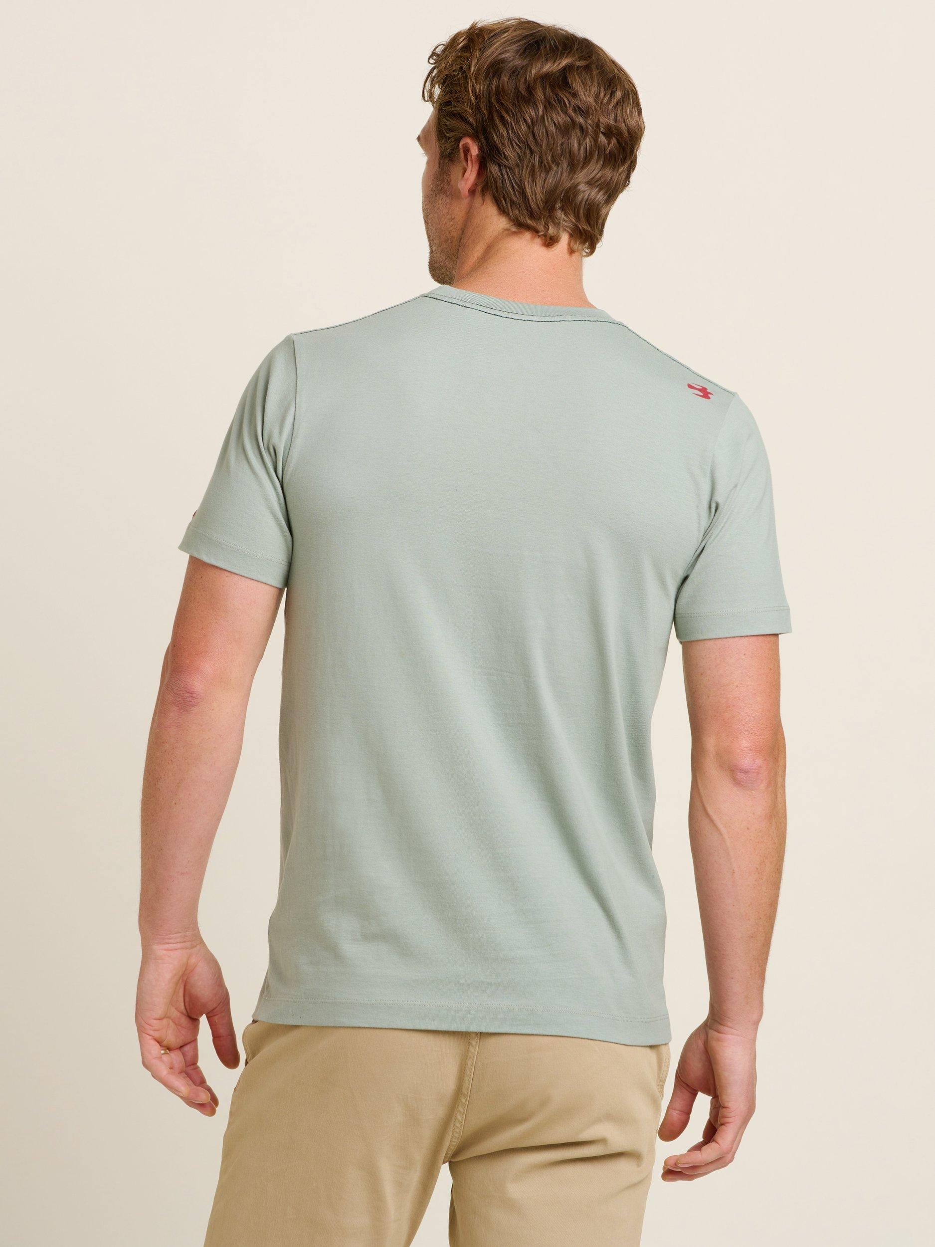 Product image 3 of 4, which shows Brakeburn Cotton Regular Fit Sup Kit T-Shirt, Green, S