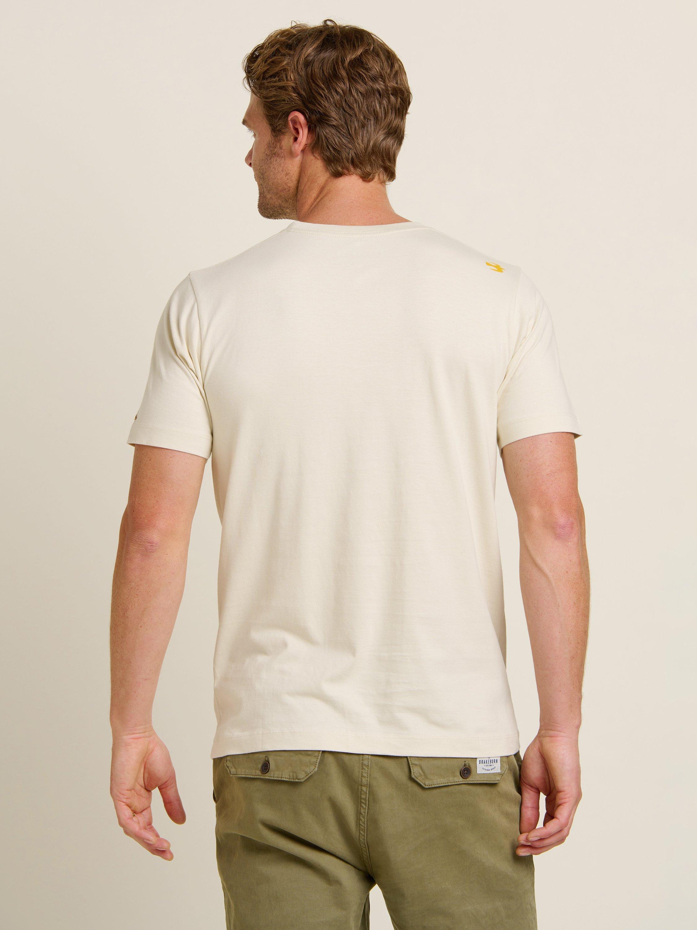 Product image 3 of 4, which shows Brakeburn Cotton Regular Fit Support Car Graphic T-Shirt, Ecru, S