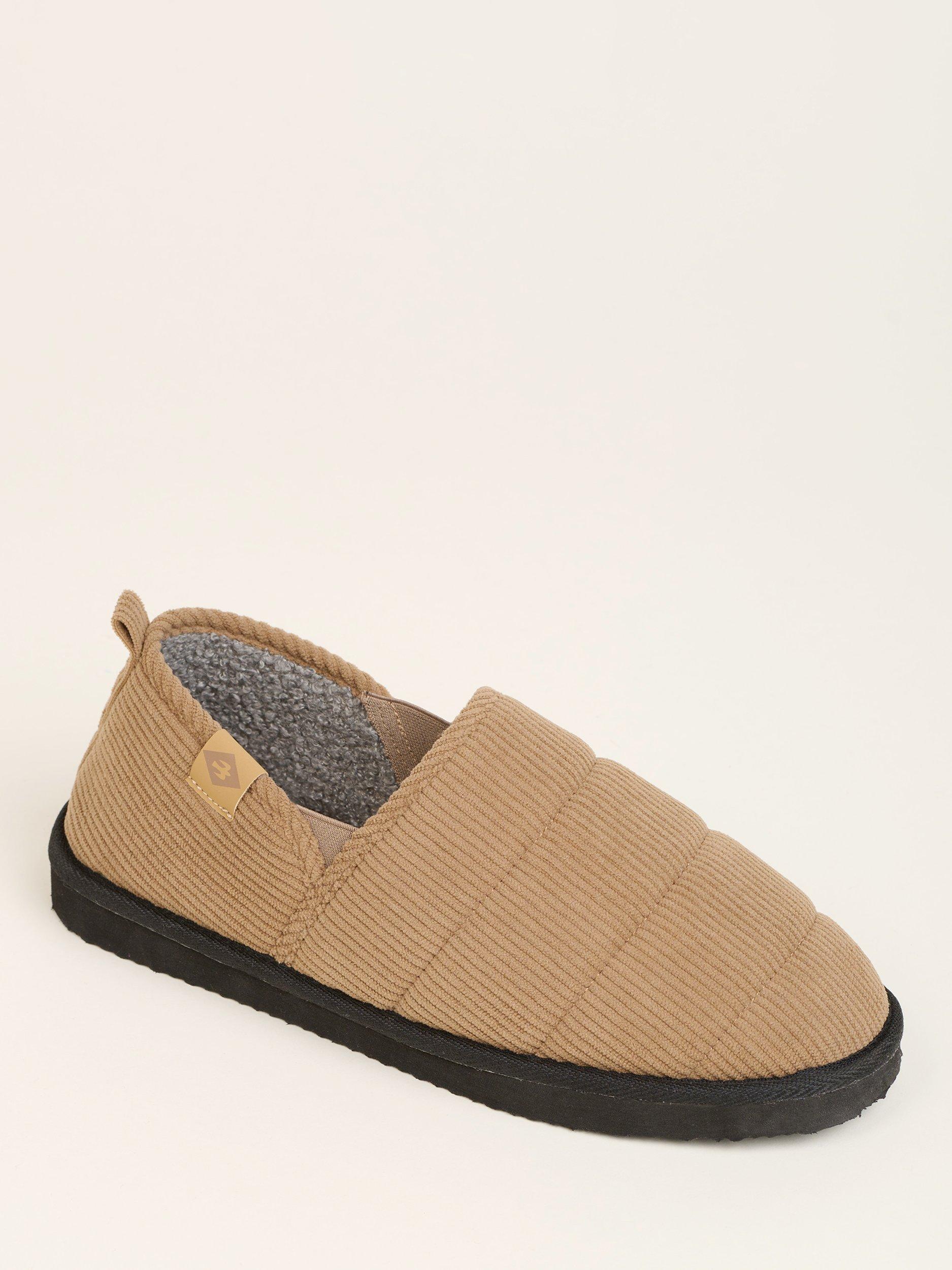Product image 2 of 4, which shows Brakeburn Quilted Cord Slippers, Brown, 7