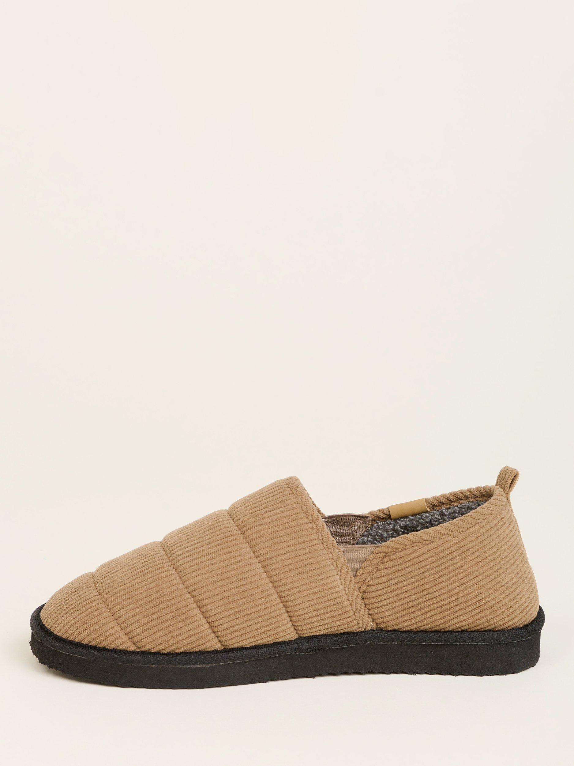 Product image 3 of 4, which shows Brakeburn Quilted Cord Slippers, Brown, 7