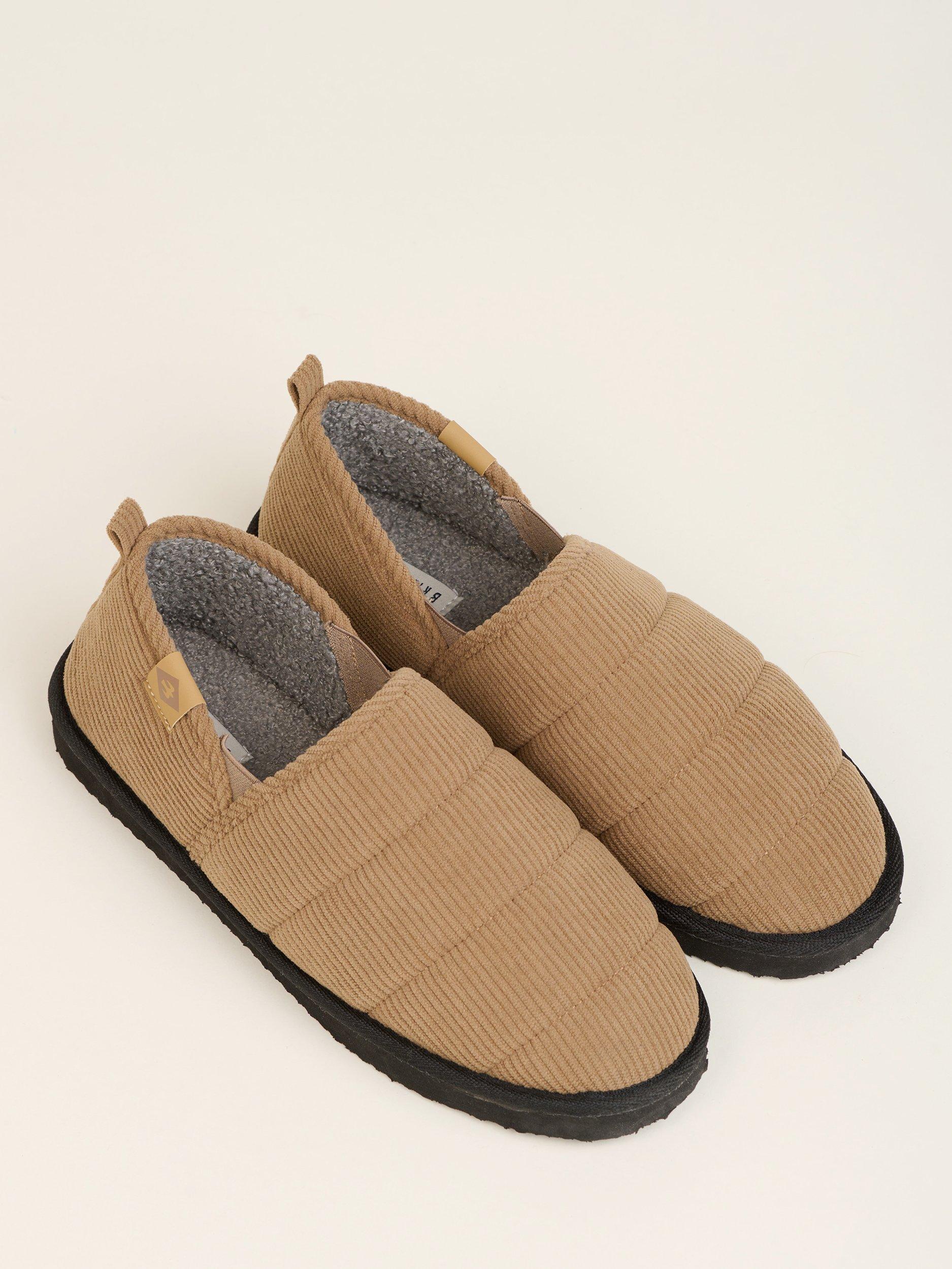 Product image 4 of 4, which shows Brakeburn Quilted Cord Slippers, Brown, 7