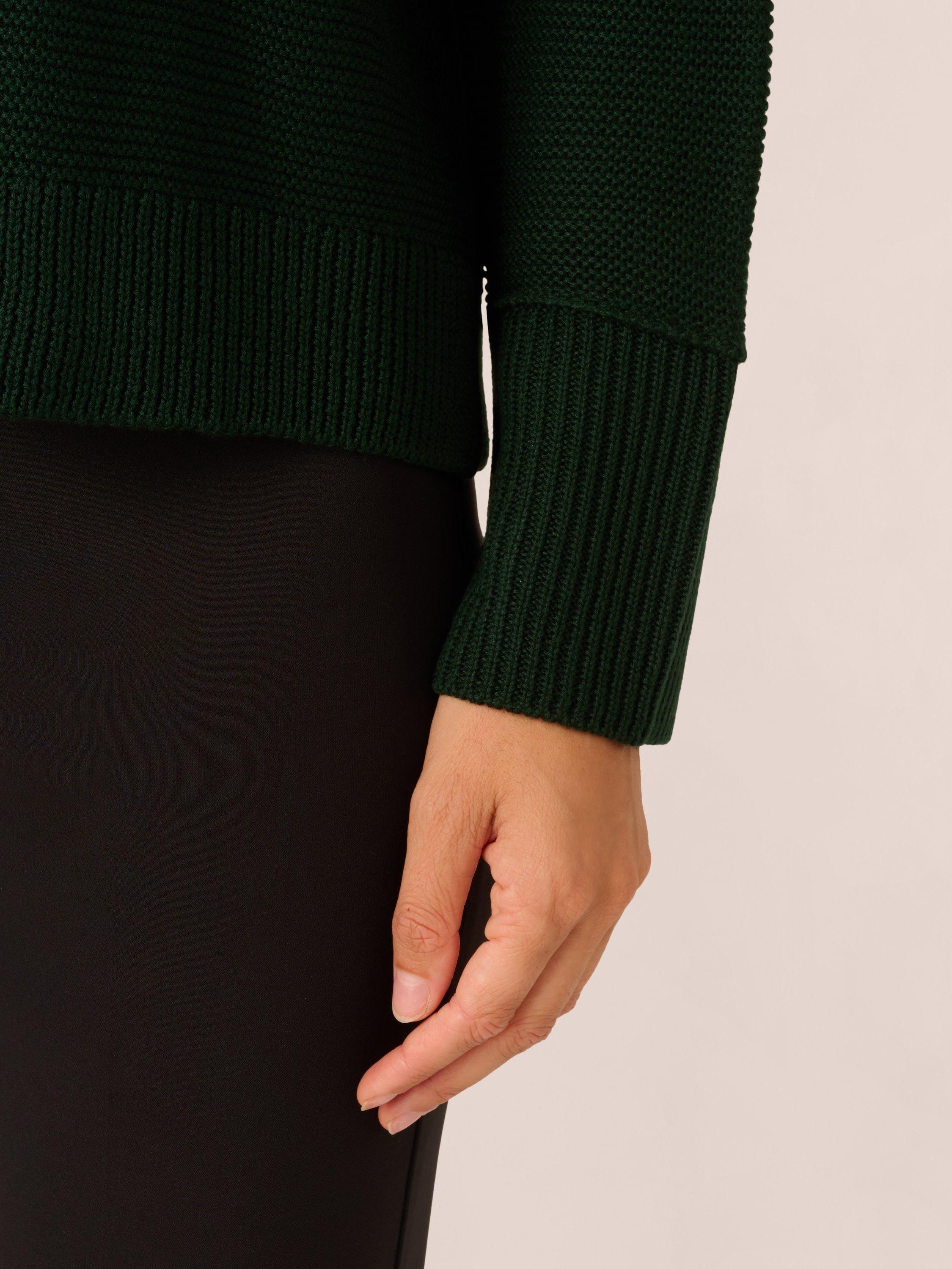 Product image 5 of 6, which shows Adrianna Papell Exposed Seam Jumper, Hunter, XS