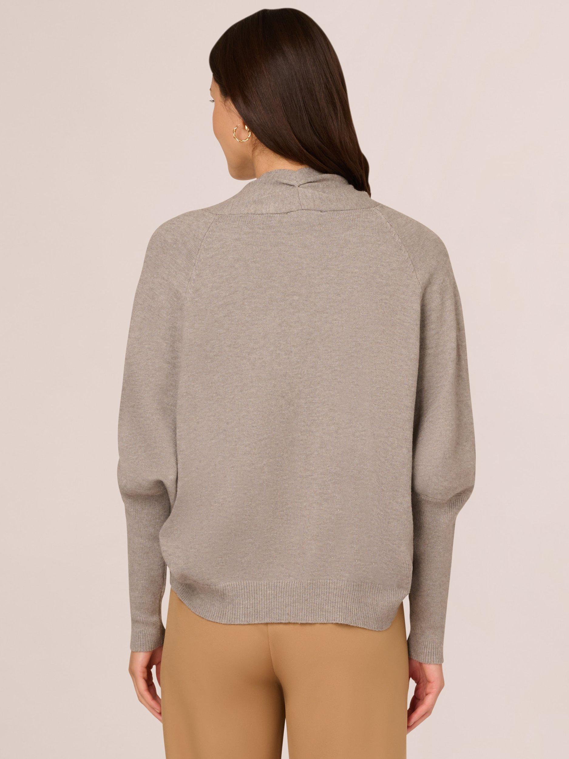 Product image 2 of 7, which shows Adrianna Papell Open Neck Cocoon Cardigan, Heather Grey, XS