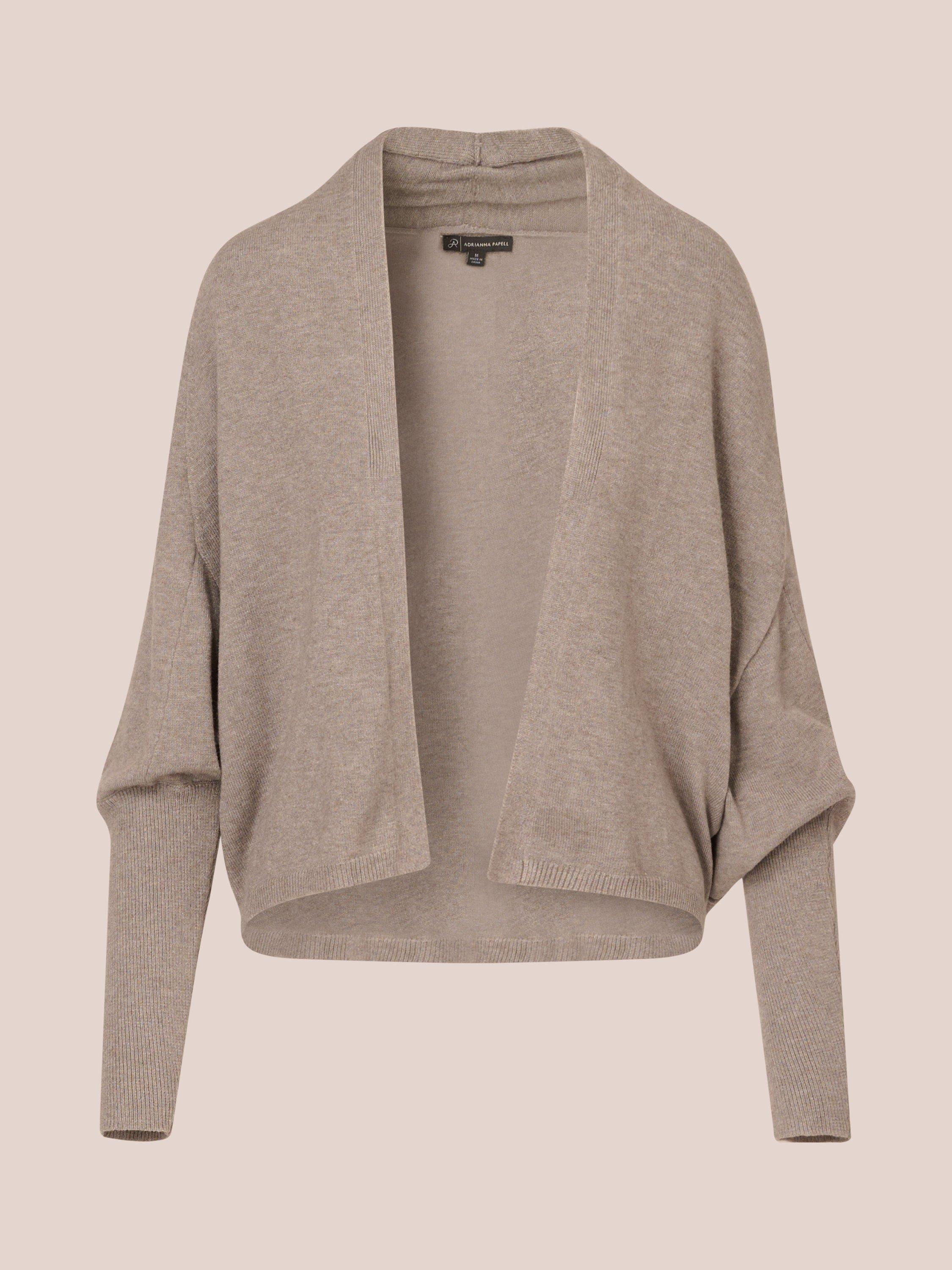 Product image 6 of 7, which shows Adrianna Papell Open Neck Cocoon Cardigan, Heather Grey, XS