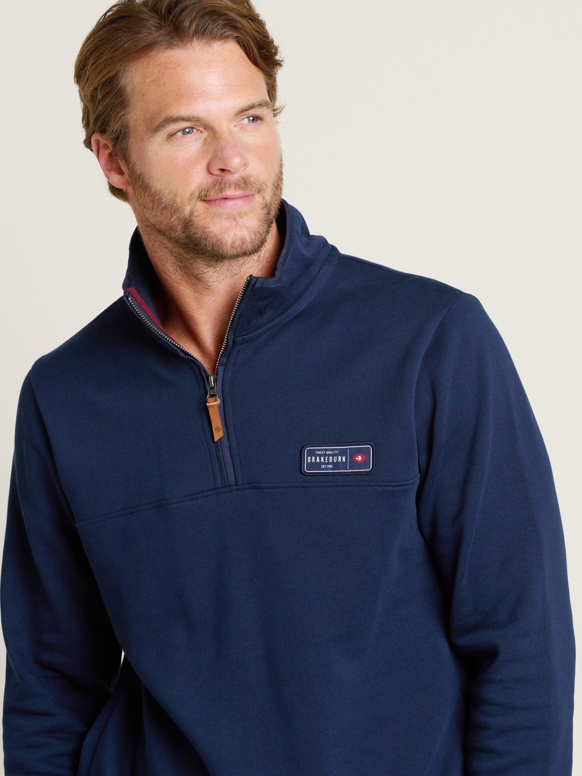 Product image 3 of 4, which shows Brakeburn Quarter-Zip Sweatshirt, Navy, S