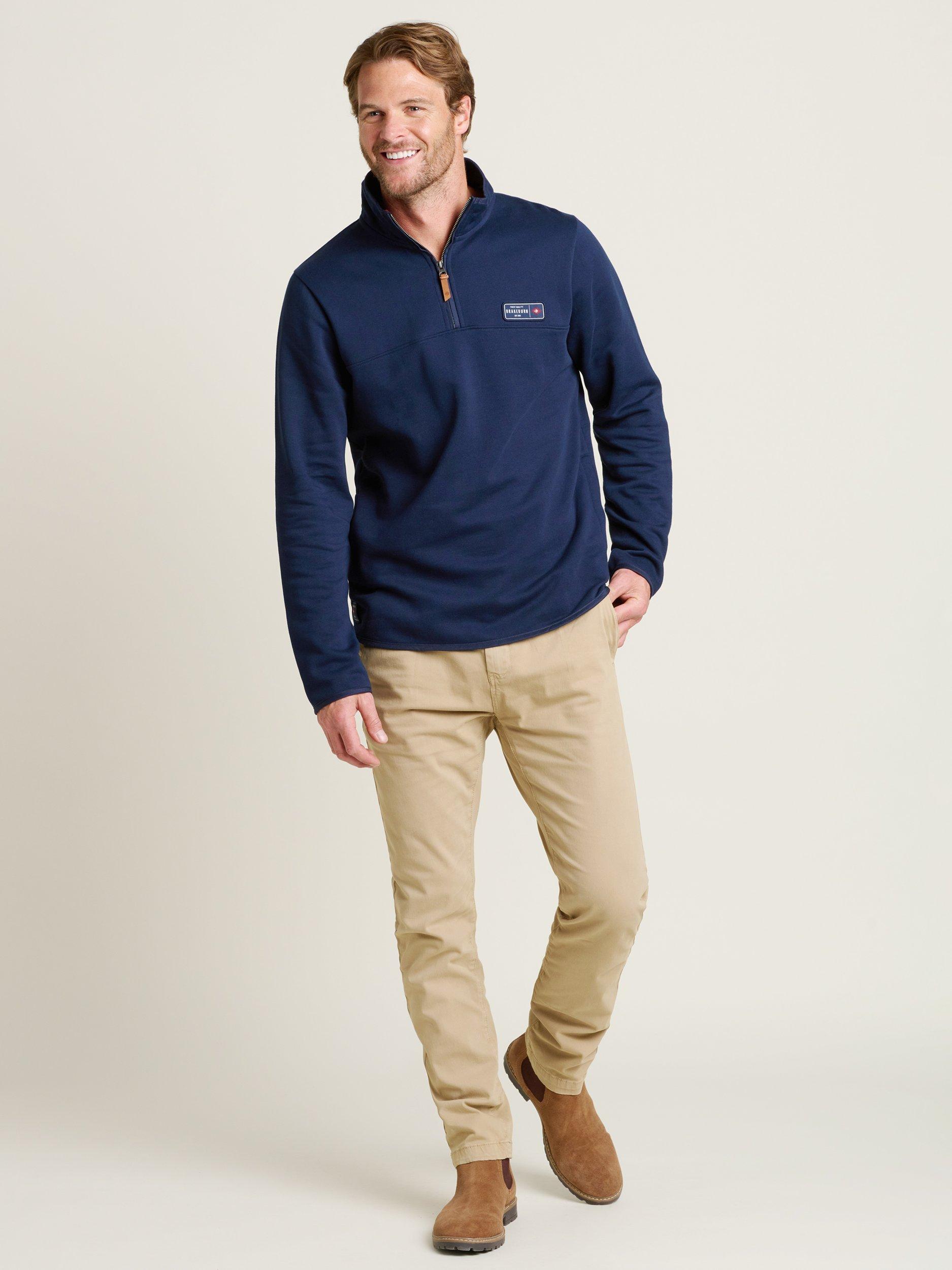 Product image 4 of 4, which shows Brakeburn Quarter-Zip Sweatshirt, Navy, S