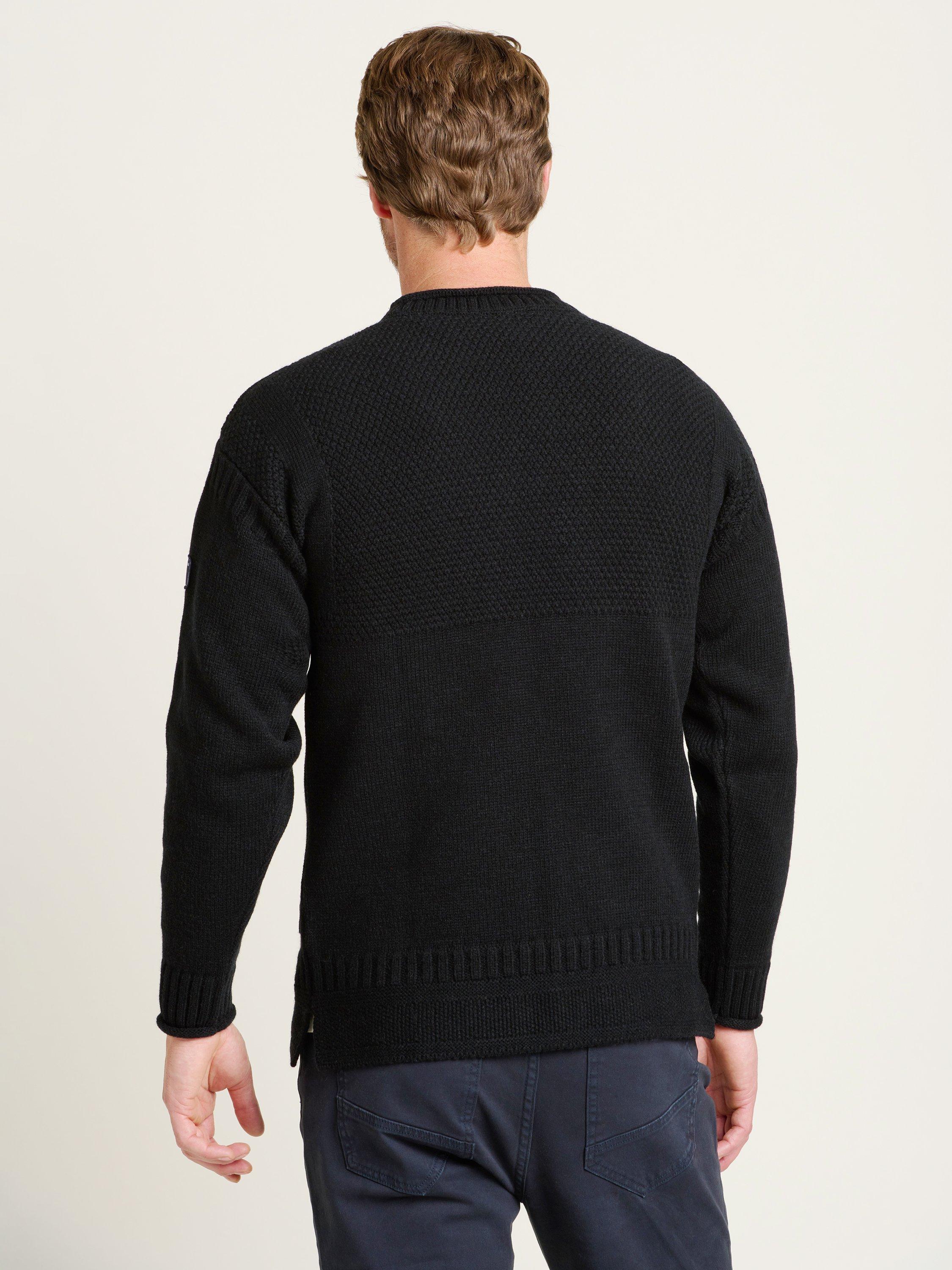 Product image 2 of 4, which shows Brakeburn Guernsey Style Jumper, Navy, S