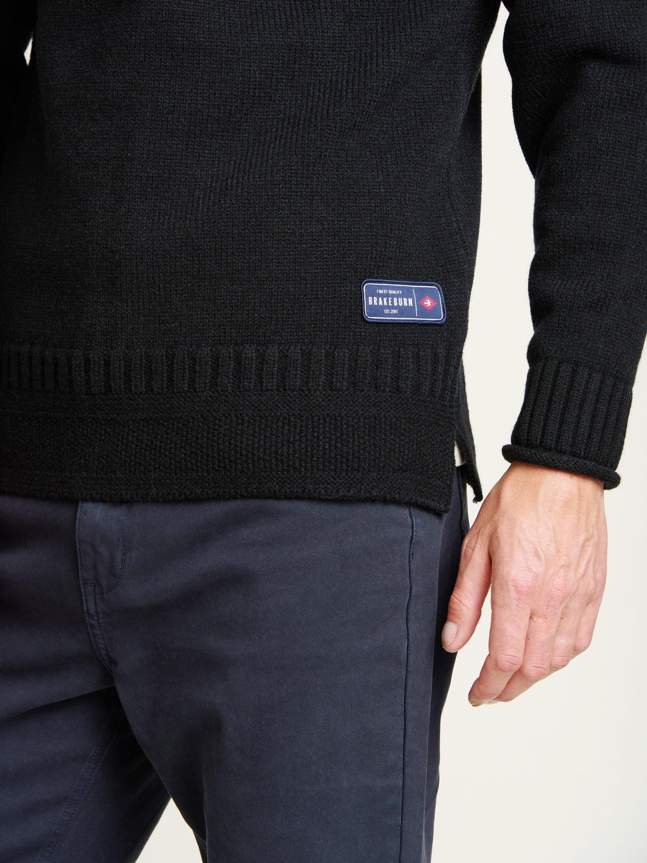 Product image 3 of 4, which shows Brakeburn Guernsey Style Jumper, Navy, S