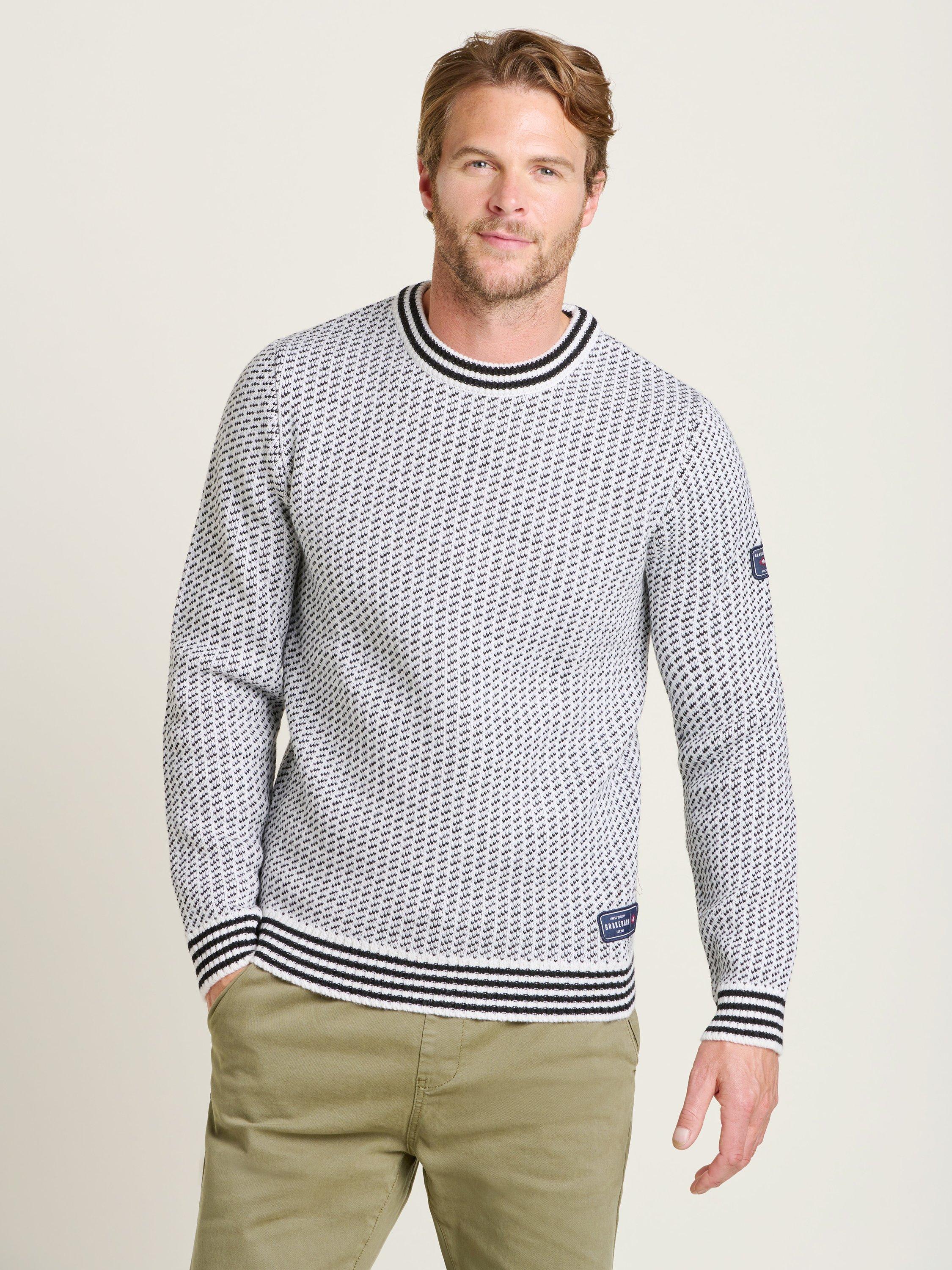 Product image 1 of 4, which shows Brakeburn Fisherman's Jumper, Cream, S
