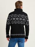 Brakeburn Fairisle Zip Through Jumper, Navy, Navy