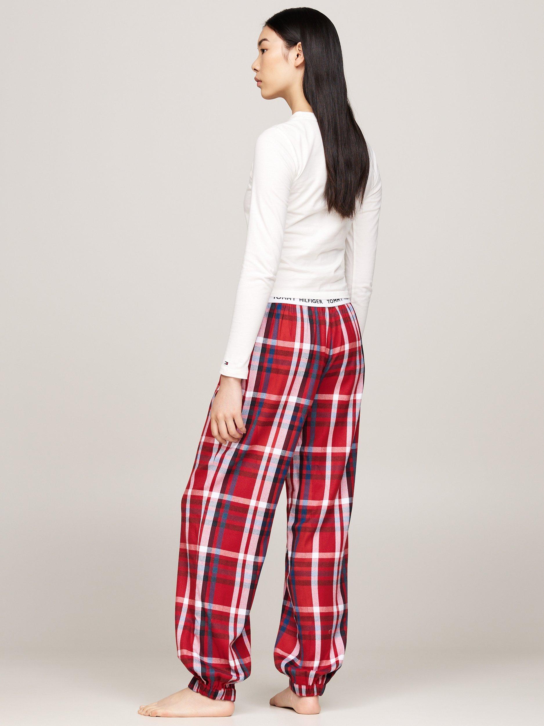 Product image 2 of 5, which shows Tommy Hilfiger Heritage Ribbed Pyjama Top, Ecru, XS