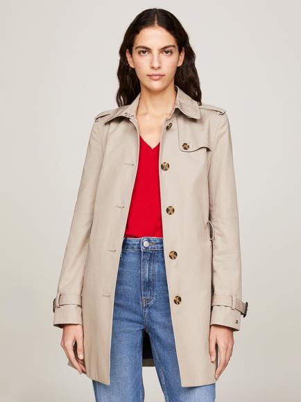 Tommy Hilfiger Heritage Pure Organic Cotton Trench Coat, Beige