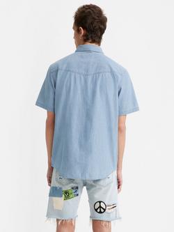 Levi's Relaxed Cotton Loose Fit Western Shirt, Chambray - view 2, Chambray